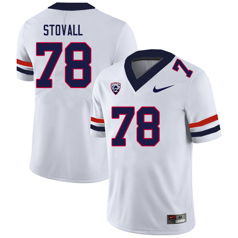 Men #78 Grayson Stovall Arizona Wildcats College Football Jerseys Sale-White